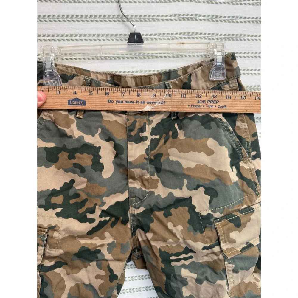 Levi Mens Cargo Shorts Woodland Camouflage Utility Straight Leg Cotton Size 29